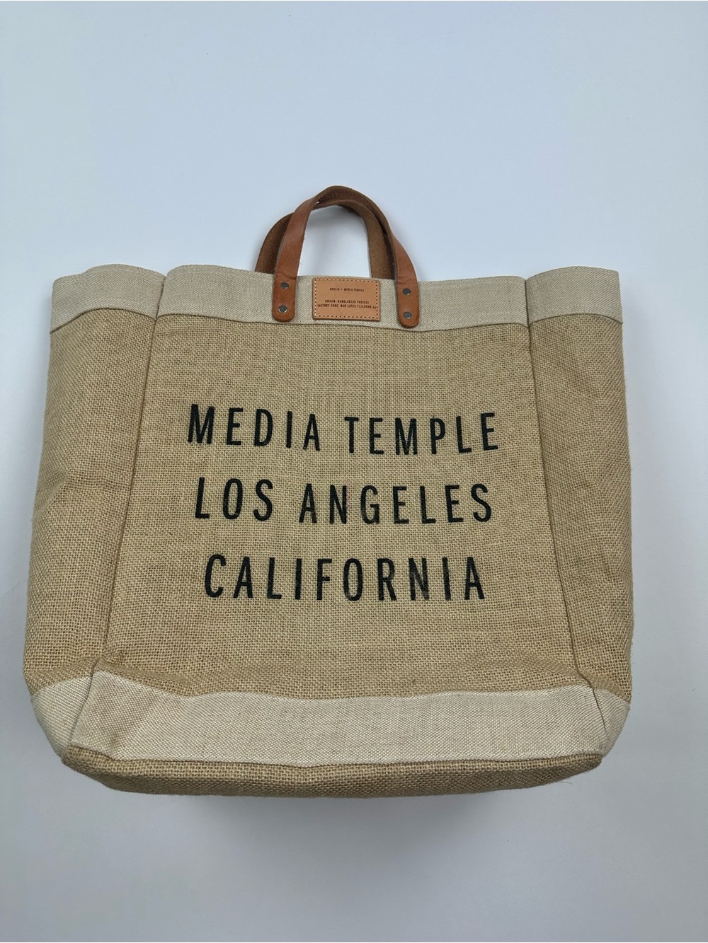 Apolis Global Citizen Jute Bag Media Temple Los Angeles California